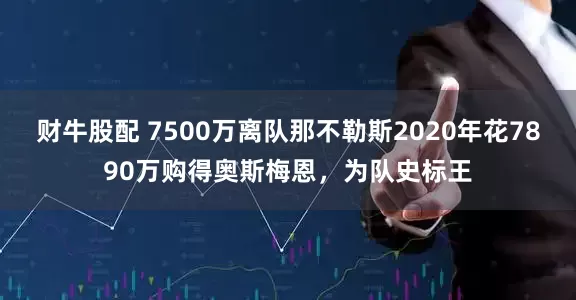 财牛股配 7500万离队那不勒斯2020年花7890万购得奥斯梅恩，为队史标王